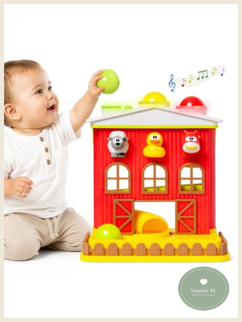 Pound A Ball Barn House Musical Toy Montessori